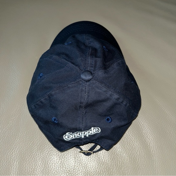 New SNAPPLE BASEBALL CAP HAT NAVY COTTON Adult One Size Unisex adjustable strap - Picture 6 of 13
